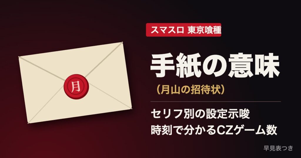 スマスロ東京喰種 手紙（月山の招待状）の意味